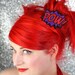 POW Hair Clip, Comic Book Hair Barrette, Purple and Red