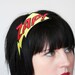 ZAP Embroidered Comic Headband Yellow and Red