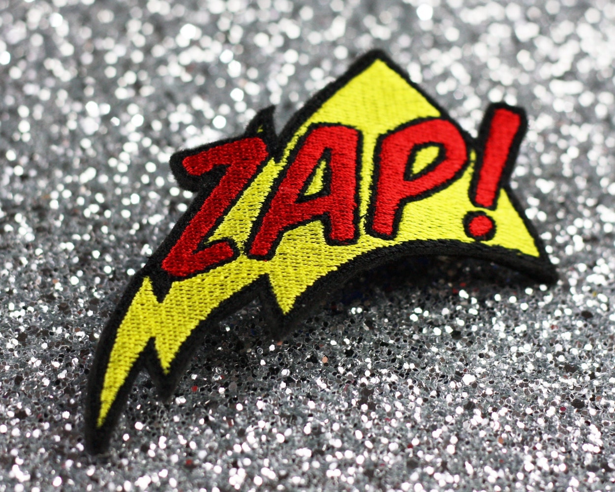 ZAP Hair Clip, Comic Book Barrette, Yellow and Red