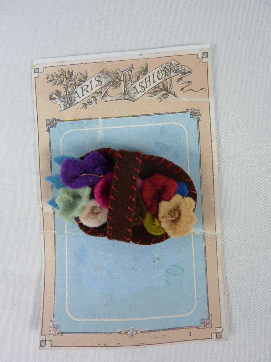 Vintage 1940s Felt Corsage  Brooch from Vintage Felt  made from Original 1940s Patterns