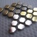 200 Assorted Hexagon Metal Studs (11mm x 8mm)