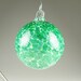 Blown Glass Christmas Holiday Ornament Deep Sea Green and White Speckle Blown Glass Christmas Holiday Ornament Deep Sea Green and White Speckle
