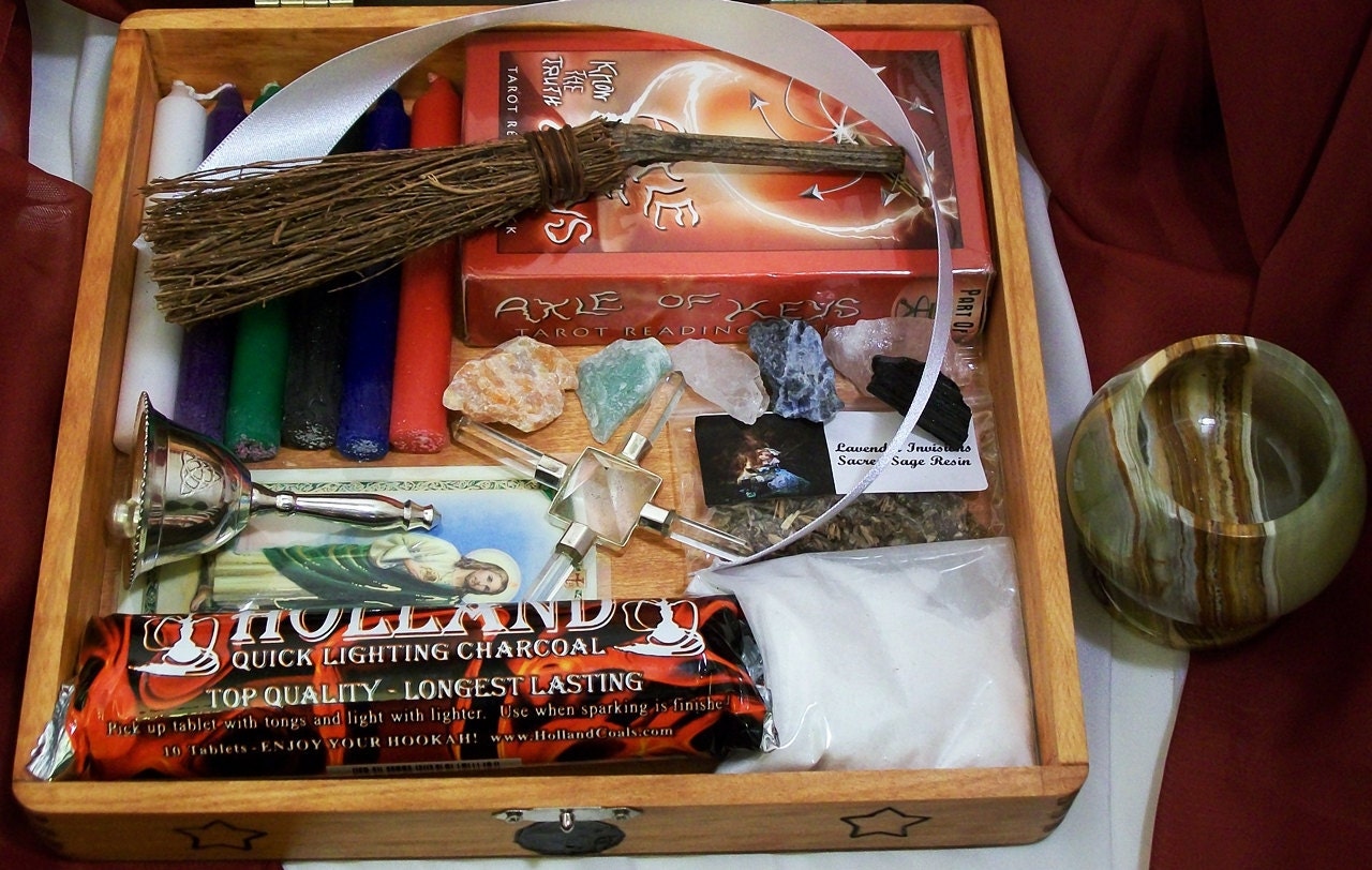 Fairy Altar Box, and Complete 21 Piece Altar Accessorie Kit