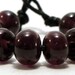 Lampwork Beads - Handmade Lampwork Glass Spacer Beads 5mm - Dark Purple - SRA (Set of 10 Beads)