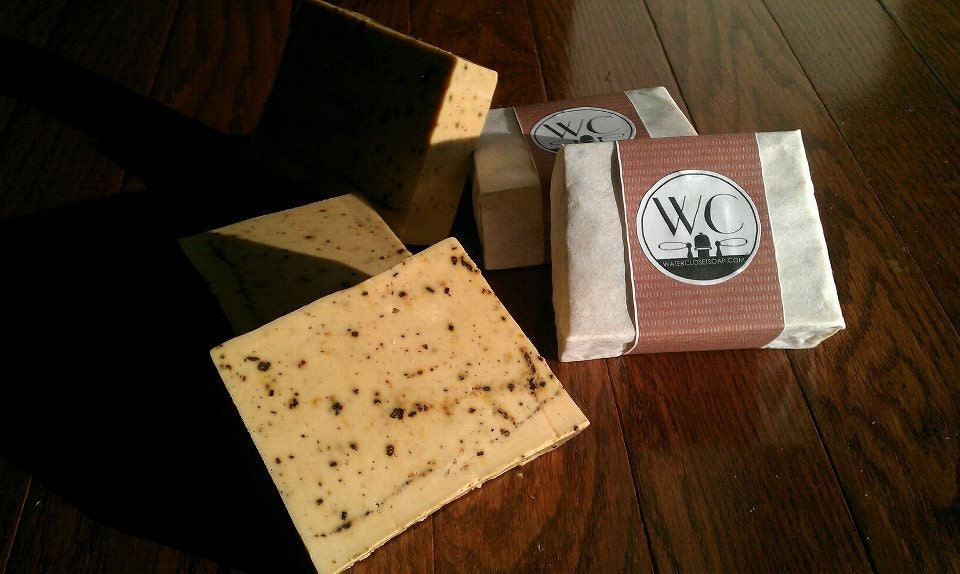 Soap Orange-Clove Raw Cut Bars, Infused with course ground cloves.