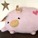 handmade pig stuffed animal/ pig pillow/ eco friendly
