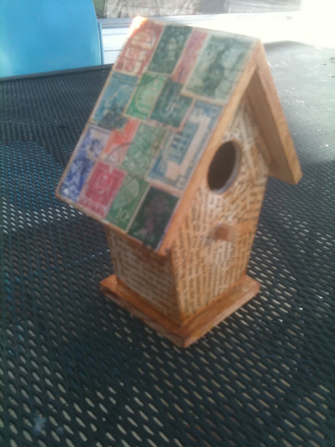 Stamp Collage Bird House Small