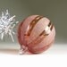 Glass Christmas Ornament Signature Series Rust Retro Multi Stripe Etch Glass Christmas Ornament Signature Series Rust Retro Multi Stripe Etch