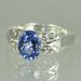 Tanzanite from Tanzania 1.77 carats, Eight Diamonds .28 carat t.w. Handset in .925 Sterling Ring  NOW on sale