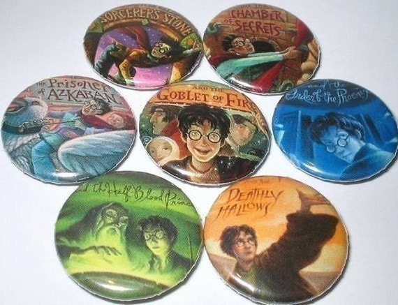 Harry Potter Book Cover Buttons by getyourbuttons2 on Etsy Harry Potter Book Cover Buttons by getyourbuttons2 on Etsy