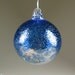 Blown Glass Christmas Ornament Ball Mirror Sapphire Blue Ice Chrome Blown Glass Christmas Ornament Ball Mirror Sapphire Blue Ice Chrome