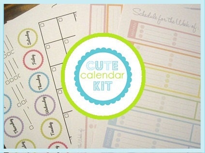 Cute Calendar Kit - 4 documents