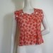 Vintage 1950s Red and White Cotton Blouse  UK 10