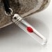 Miniature dried red rose glass vial pendant- great for valentines- featured on the etsy front page