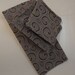 Gray w/ Brown Paisley Zipper Bag Set
