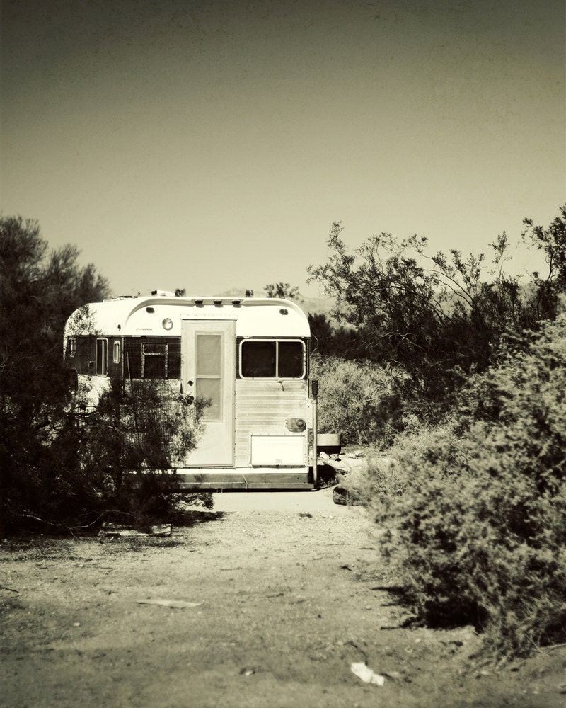 Cabin in the Desert (Trailer in the Woods) - 8x10 Photograph