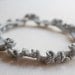 Crochet silver thread collar
