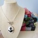 Black and White Anchor Cameo Necklace