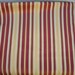 Home Decor Fabric Yardage -Dark Red and Gold Ribbon Stripe Fabric - 1 Yard