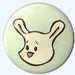 Cute Bunny 1 inch Pin