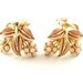 CORO Earrings Designer Vintage Pink Peach Leaves Berries Botanical Clip On Earrings (Free Shipping USA)