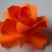 The Rose Handmade Paper Flower - Bright Orange - (Set of 3)
