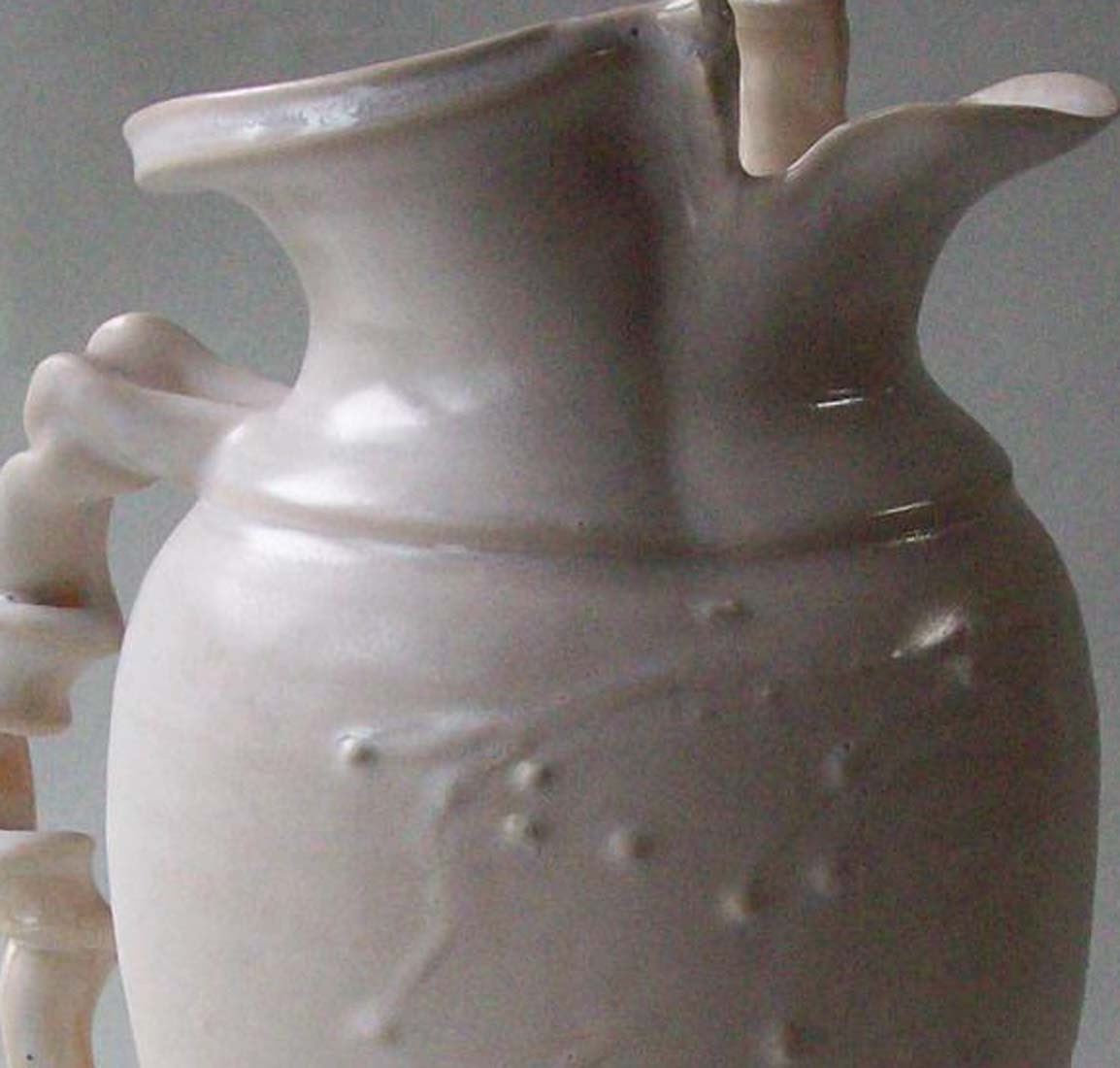 White Matte Curly Pitcher