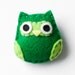 kelly green owl brooch - Petit Hibou