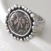 Ancient Judaean Coin ring, sterling silver and the Prutah silver jewelry ring