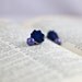 Mini Flower Stud Earrings with dangly glass beads