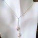 Light Pink Pearl Lariat Necklace in Sterling Silver.
