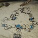 Silver and Turquoise Crab Pendant on handmade silver chain