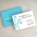 Tulips wedding invitations, modern, contemporary design in tiffany blue, black and white