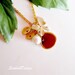 Garnet Jewelry Hand Stamped Initial Necklace Gold by SnobishDesign from etsy.com