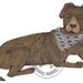 DEPOSIT for an Adorable 9 x 14 Custom Framed Illustration