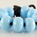 Light Sky Blue Spacers - Handmade Lampwork Glass Beads 5mm - SRA (Set of 10 Spacer Beads)