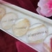 Valentine's Day Glass LOVE Magnets - set of 5 - in box