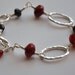 Red and Black Silver Bracelet