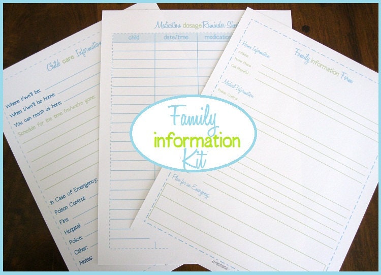 The Family Information Kit - 3 documents
