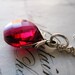 Wedding necklace, red bridal necklace bridesmaid jewelry in Garnet red - wedding prom and special occasion jewelry
