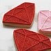 You Rock Gemstone Valentine Cookie Gift Box (Vanilla) One 8 Cookies - MADE TO ORDER