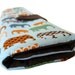 straight knitting needle organizer - blue elephants