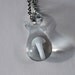 White Mushroom Glass Pendant