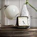 Vintage French Travel Alarm Clock. Green Leather Case. With Inscription