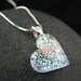 Fused Glass Necklace - Diamond Heart