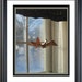 Photograph Bird In Window, Russian Bird of Happiness, Digital Watercolor,16 x 20, Fine Art Photograph