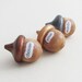 Personalized Acorns- custom text- rustic wooden bowl fillers, table centerpiece, wedding keepsake, or party decoration- set of six