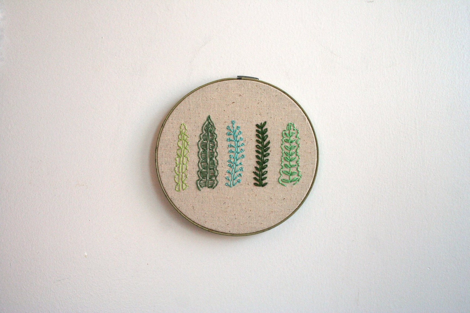 Hand Embroidery Hoop - The Green Gang