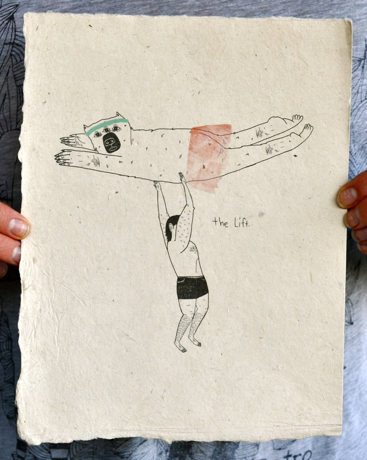 The Lift- Print on handmade paper