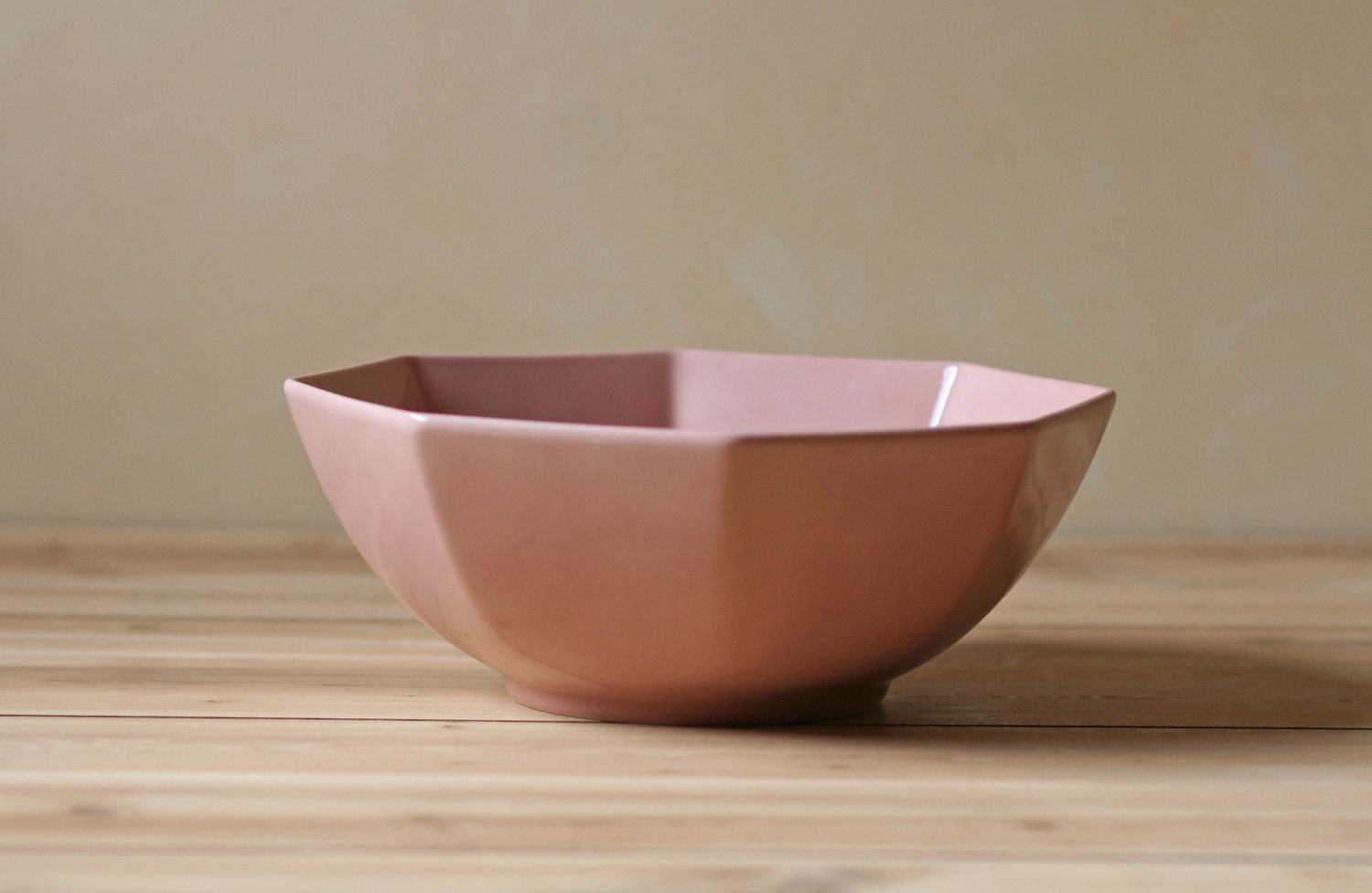 vintage Fitz & Floyd pink serving bowl